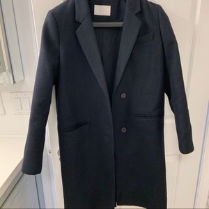 Oak + Fort Blazer Navy Peacoat